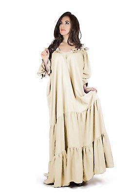 IDD Medieval Renaissance Costume Gown Under Dress THE CLASSIC CHEMISE Cream