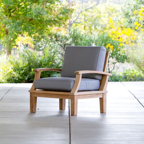 Ravello Deep Seating Arm Chair Teak Furniture Terra Outdoor Living Modern Patio Dining Ravello Deep Seating Arm Chair Teak, Ravello Outdoor Chair