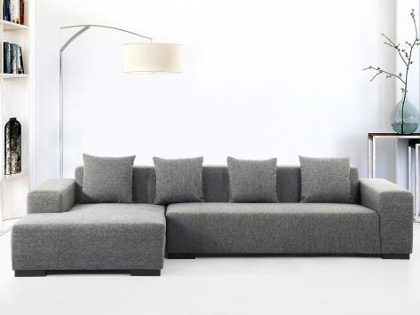 Gavino Sofa Couch Ecksofa mittelgrau B 244 cm T 180 cm H 83 cm - designer couch modelle komfort Gavino Sofa Couch Ecksofa mittelgrau B 244 cm T 180 cm H 83 cm - designer couch modelle komfort