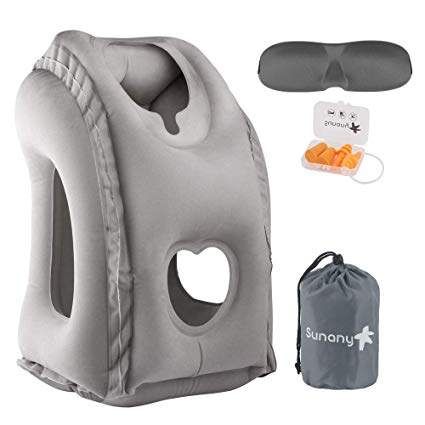 10 Ways to Make Your Next Long Flight Sunany Inflatable Neck Pillow Used for
