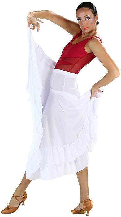 Danzcue Adult Two Ruffles Flamenco Dance Skirt