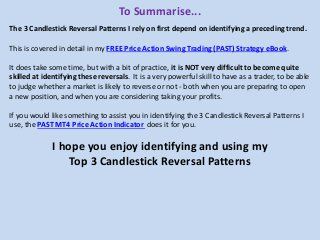 Top 3 Forex Candlestick Reversal Patterns Cheat Sheet