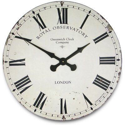 Charlton Home Oversized Casteel 27 5 Wall Clock Finish White Wall Clock Wall Clock Simple Black Wall Clock