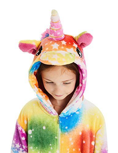 ABENCA Kids Fleece Onesie Pajamas Christmas Halloween Animal Cosplay Sleepwear Costume