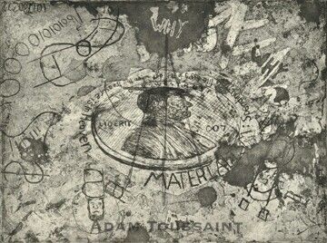 Materialism Etching Vintage World Maps Artist Vintage