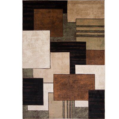 Zipcode Design Nolan Power Loom Brown Green Rug Wayfair Ca In 2021 Green Area Rugs Green Rug Area Rugs For Sale