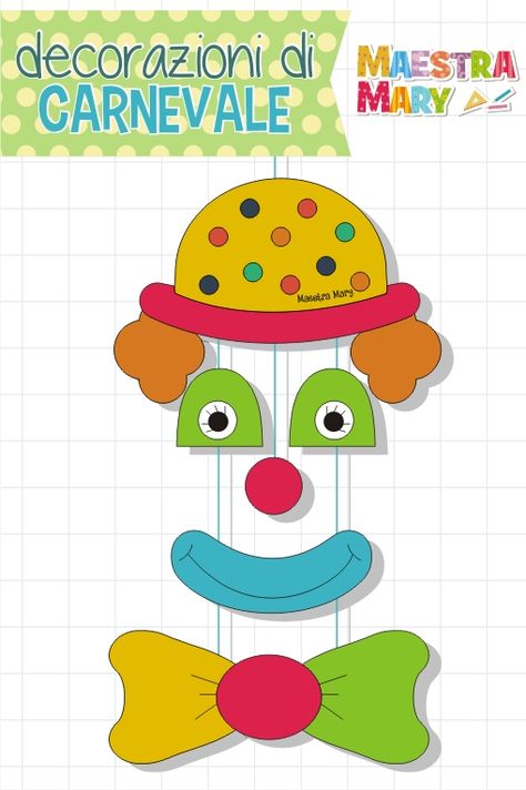 Decorazione Di Carnevale Con Pagliaccio Carnevale Decorazioni