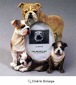 A Hand Painted Realistic Looking Bulldog Family Surrounding Your Photo The Bulldog Picture Frame Is The Perfect Gift For This Beautifully Crafted Frame is A Unique Accent To Any Home or Office Bulldog Picture Frame Holds Your Favorite 3 x 5 Inch Photo A Hand Painted Realistic Looking Bulldog Family Surrounding Your Photo The Bulldog Picture Frame Is The Perfect Gift For This Beautifully Crafted Frame is A Unique Accent To Any Home or Office Bulldog Picture Frame Holds Your Favorite 3 x 5 Inch Photo
