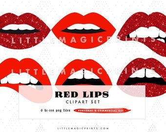 Gold Lips Clipart Set Glitter Lips Clipart Digital Files