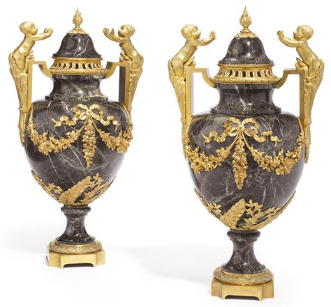 PAIR 19" BRONZE METAL CYLINDER DARKENED CONCRETE BASE DECORATIVE URN VASE PAIR 19" BRONZE METAL CYLINDER DARKENED CONCRETE BASE DECORATIVE URN VASE