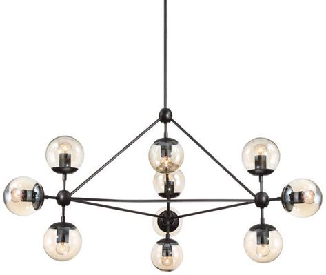 Modern Pyramid Glass Globes Chandelier Modern Pyramid Glass Globes Chandelier