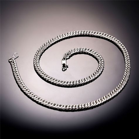 PriceRock Stainless Steel Polished Fancy Link Spiral Chain Necklace 8.5 Inches Long