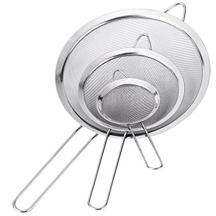 Harold 5.5/" Nylon Mesh Kitchen Strainer Drainer Sieve With Double Plastic Hooks