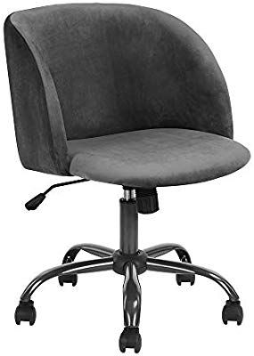 Home Office Computer Desk Chair Velvet Upholstery Diamante Swivel Executive Seat