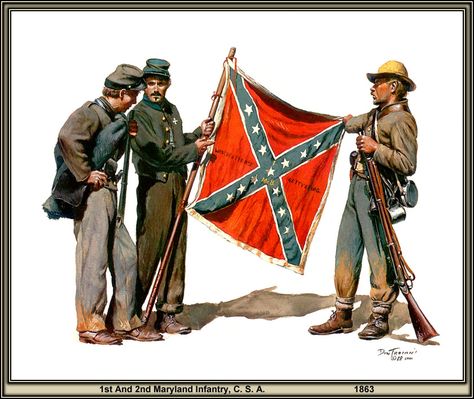 2nd Maryland Infantry American Civil War themed printed ash t-shirt