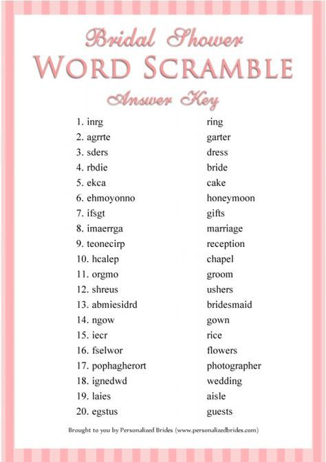 13 Free Bridal Word Scramble For You Wedding Stuff 13 Free Bridal Word Scramble For You Visit Www Freetemplateideas