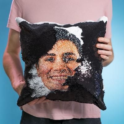 Customized Sequin Pillow Cover in 2020 Dwayne Johnson sequin pillow