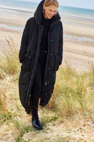 Black Emma Willis Long Padded Jacket Coats jackets women Padded