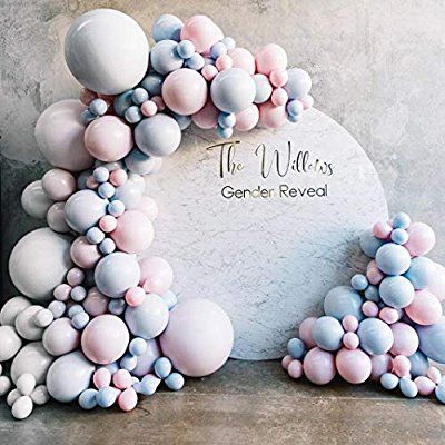Balloon Garland Kit Grey /& Pink Latex Balloon 4D Foil Balloons for Wedding/ Baby Shower Girls Party Decoration Supplies