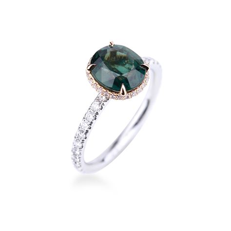 bague or blanc saphir vert bague or blanc saphir vert