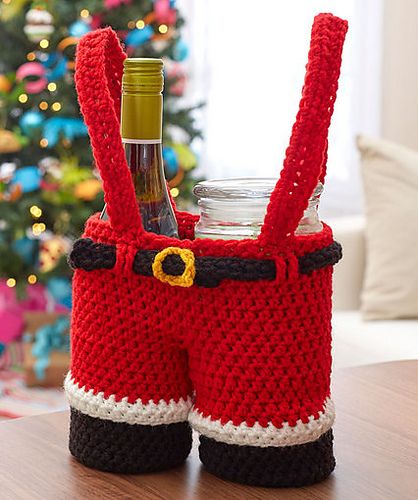 free pattern for crochet wine bottle gift bags