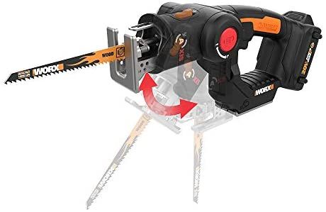 worx wx550l 20v axis 2 in 1 reciprocating saw and jigsaw with orbital mode variable speed and tool free blade change best jigsaw reciprocating saw jig saws