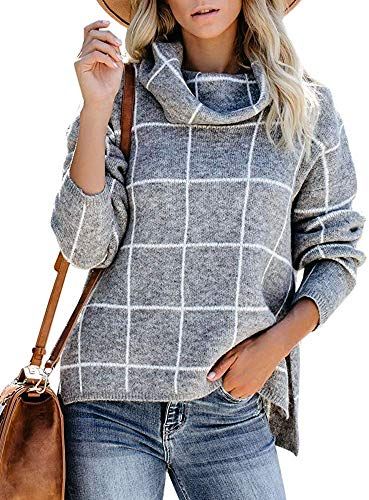 Winter Women Sweater Long Sleeve Knitted Plaid Cardigans Female Tops