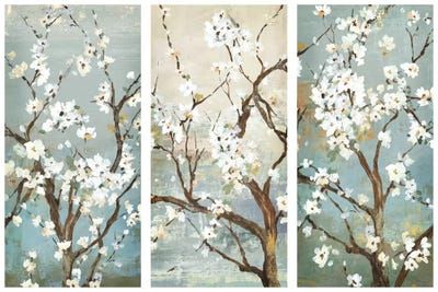 Triptych In Bloom Canvas Artwork By Asia Jensen Icanvas In 2021 Triptych Canvas Artwork Canvas Art Prints