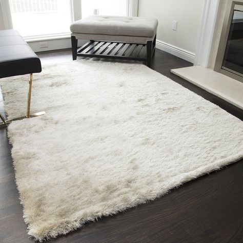 Essie Hand Tufted Solid Area Rug 5 X 8 Ivory Rugs