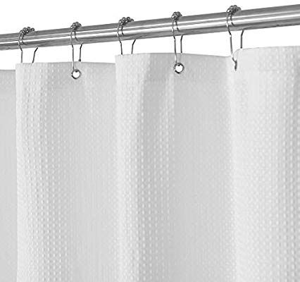Com Waffle Weave Fabric Shower Curtain Spa Hotel Luxury Heavy Duty Water Repellent Cool Curtains Bathroom Waffle Weave Fabric Shower Curtain, Waffle Weave Shower Curtain