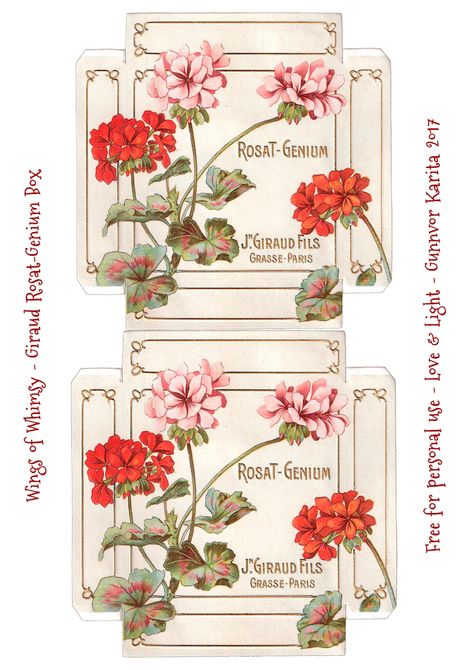 Primitive Note Cards Geranium Americana Flag Window Brown Kraft w// envelopes