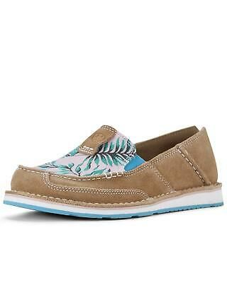Womens Casual Canvas Flat Loafer Shoes Palm Leaves Print