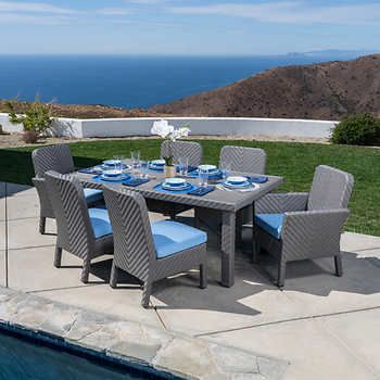 Silverlake 7 Piece Dining Set By Mission Hills Outdoor Table Decor Furniture Sets Patio Silverlake 7 Piece Dining Set By, Mission Hills Patio Furniture