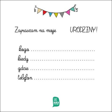 List Of Pinterest Zaproszenia Urodzinowe Do Druku Pictures