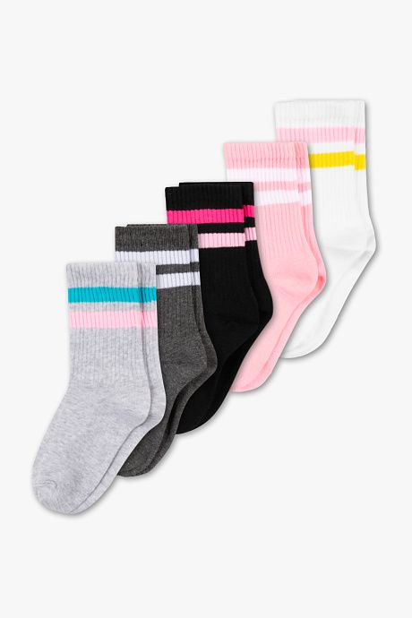 Color : A NYKK Chaussettes dhiver 5 Paires S/épar/ée Toe Chaussettes et Doigt Chaussettes de Coton color/é Cinq Doigts Chaussettes for Femmes et Filles en Cours dexercice