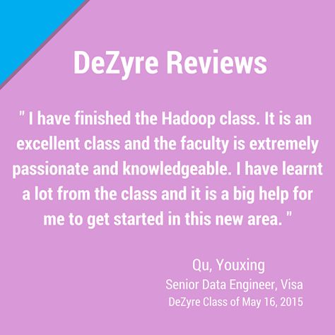 DeZyre Reviews from students of the IBM Certified Hadoop course - hadoop admin resume DeZyre Reviews from students of the IBM Certified Hadoop course - hadoop admin resume