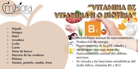 Vitamina biotina funcion de la