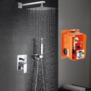Yardwe duchas fijas alcachofa en Cascada Cuadrado de Acero Inoxidable alcachofa en Cascada extraplano alcachofa de Lluvia Cuadrado de Alta presi/ón 6/ Pulgadas