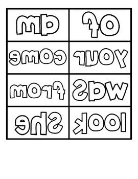 Mirror Sight Word Reflection Cards Words Mirror Sight Word Reflection, Another Words For Mirror Image