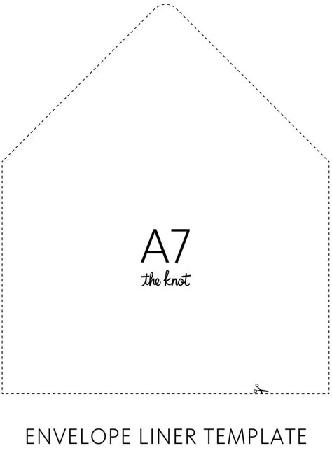 A7 Envelope Sizes Chart Template Envelope Liners Pinterest