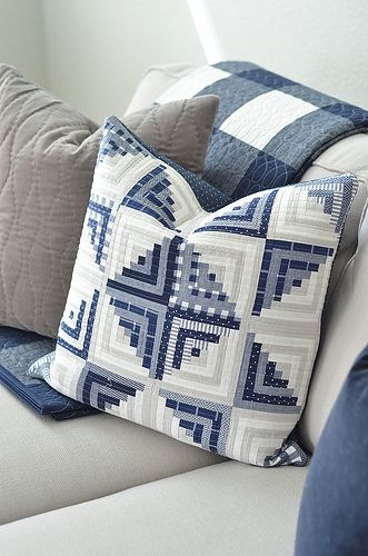 Welcome Back A Little House Update Cabin Pillows Log Cabin Quilt Pattern Log Cabin Pillows