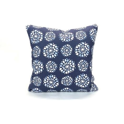 Navy White Decorative Throw Pillow Throw pillow cover Vintage Indigo navy