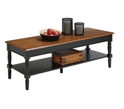 Coffee Table French Country Wood French Country Coffee Table, Convenience Concepts French Country Coffee Table Dark Walnut Black