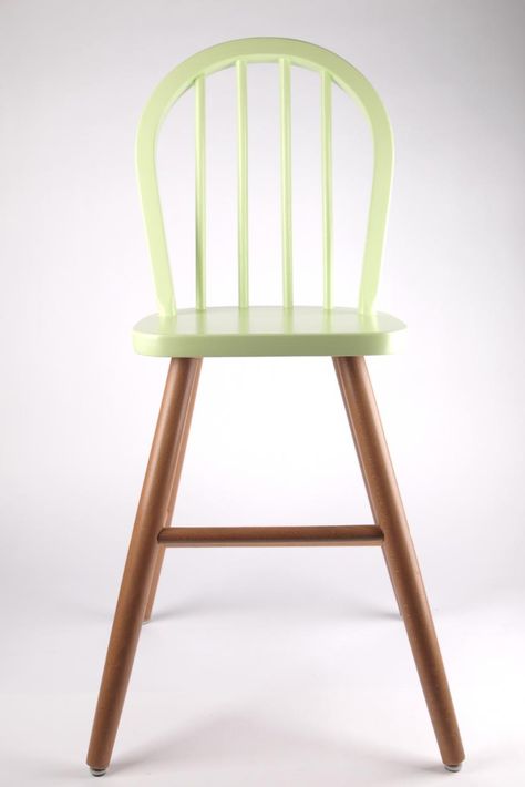 Hoge kinderstoel pastelgroen barkruk? - Vintage, Retro en ...