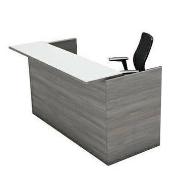 Amber Reception Office Desk S With Glass Counter Valley Grey - Matu Office Furniture Review Amber Reception Office Desk S With Glass Counter Valley Grey - Matu Office Furniture Review