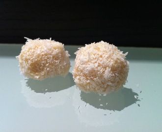 Trufas de chocolate blanco y coco