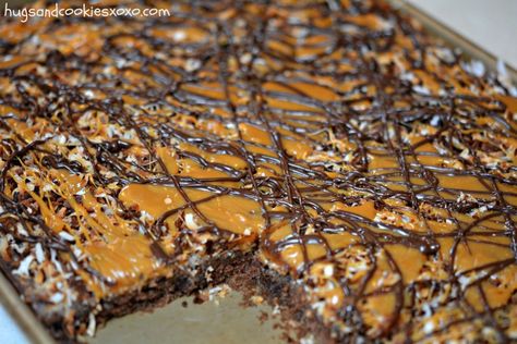 samoa sheet cake
