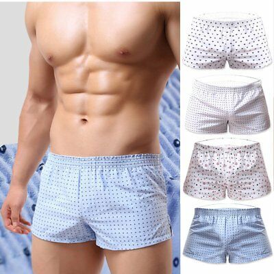 Men/'s Cotton Boxer Briefs Underwear Trunks Shorts Bulge Pouch Underpants Trunks