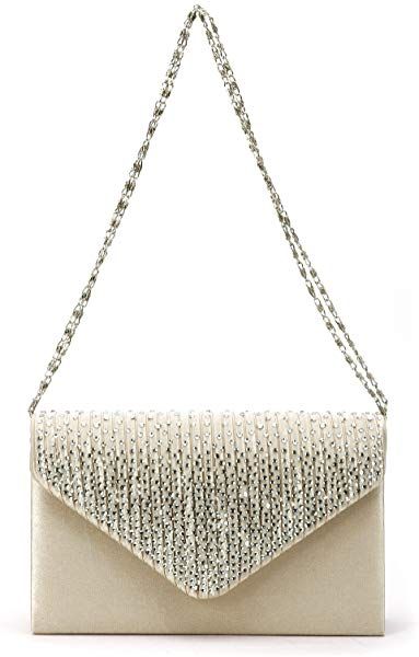 Cartera de Mano para Mujer Bolso de Fiesta Plateado, beige Cartera de Mano para Mujer Bolso de Fiesta Plateado, beige