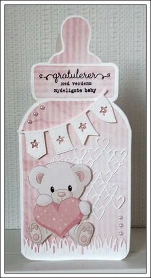 Ruban satin bébé/"Biberon/"décoration baptême baby shower scrap.